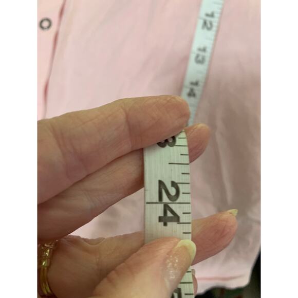 Lafayette 148 Top Button Down Collar Pink 4 Classic prep - Picture 6 of 7